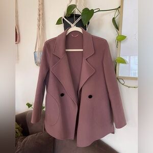 Short Wool Blend Coat